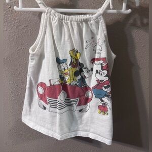 Disney Kids White Camisole with Cartoon Characters